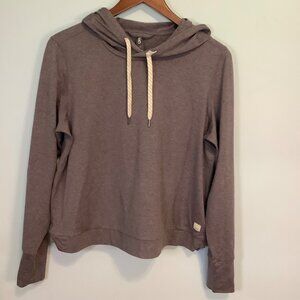 Vuori Women’s Hoodie Size Large Heather Purple Soft Performance Pullover EUC